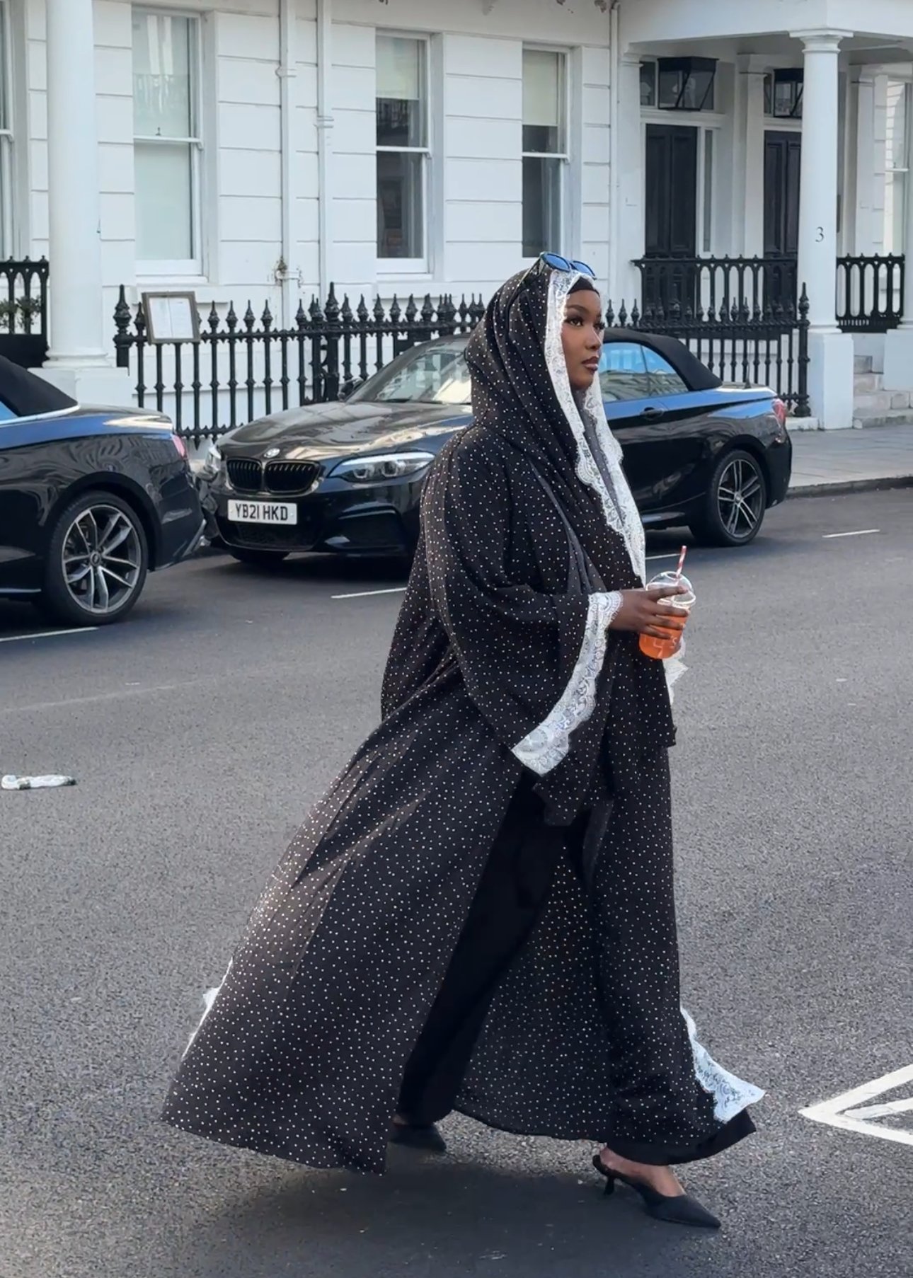 The PolkaLace Abaya