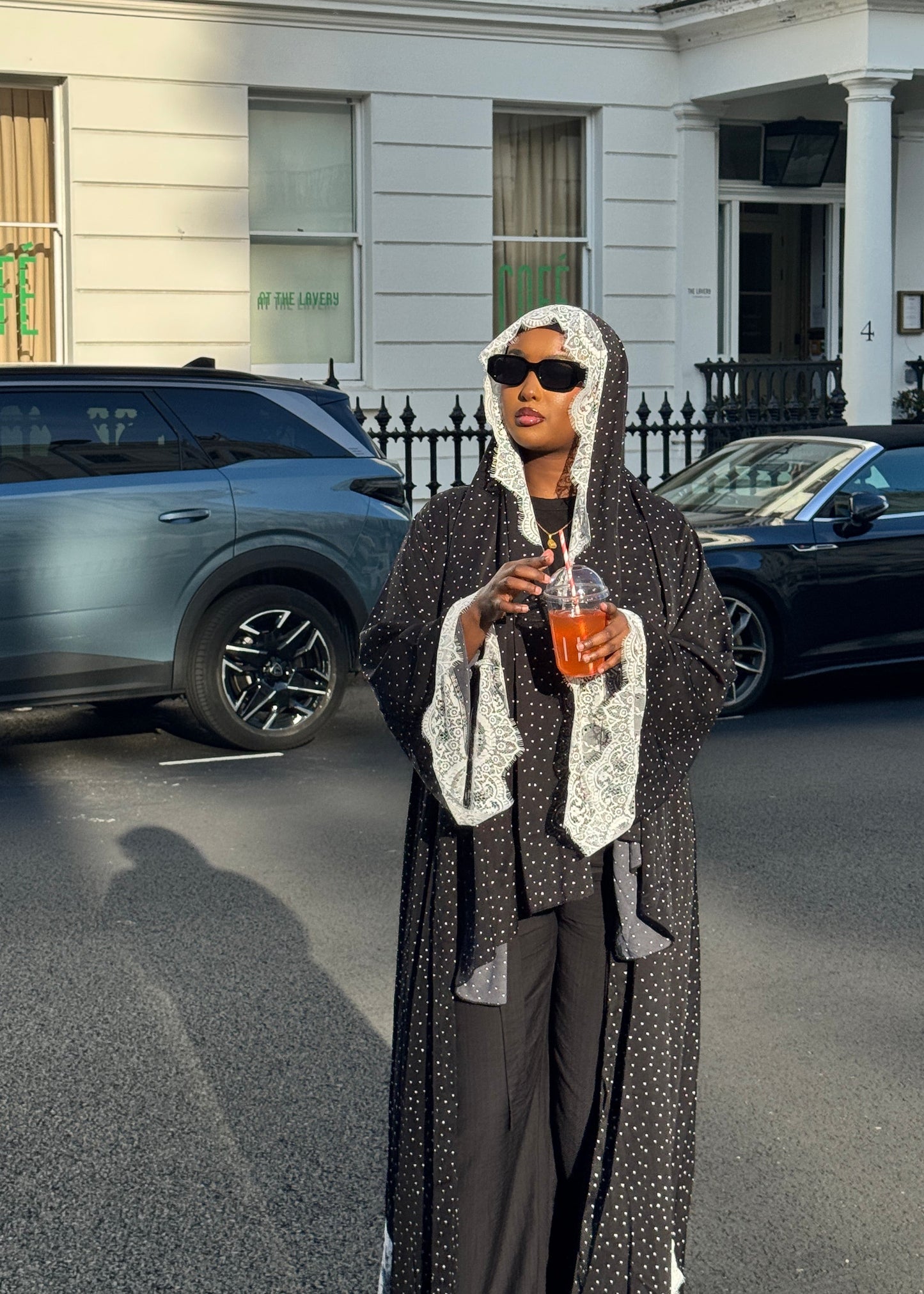 The PolkaLace Abaya