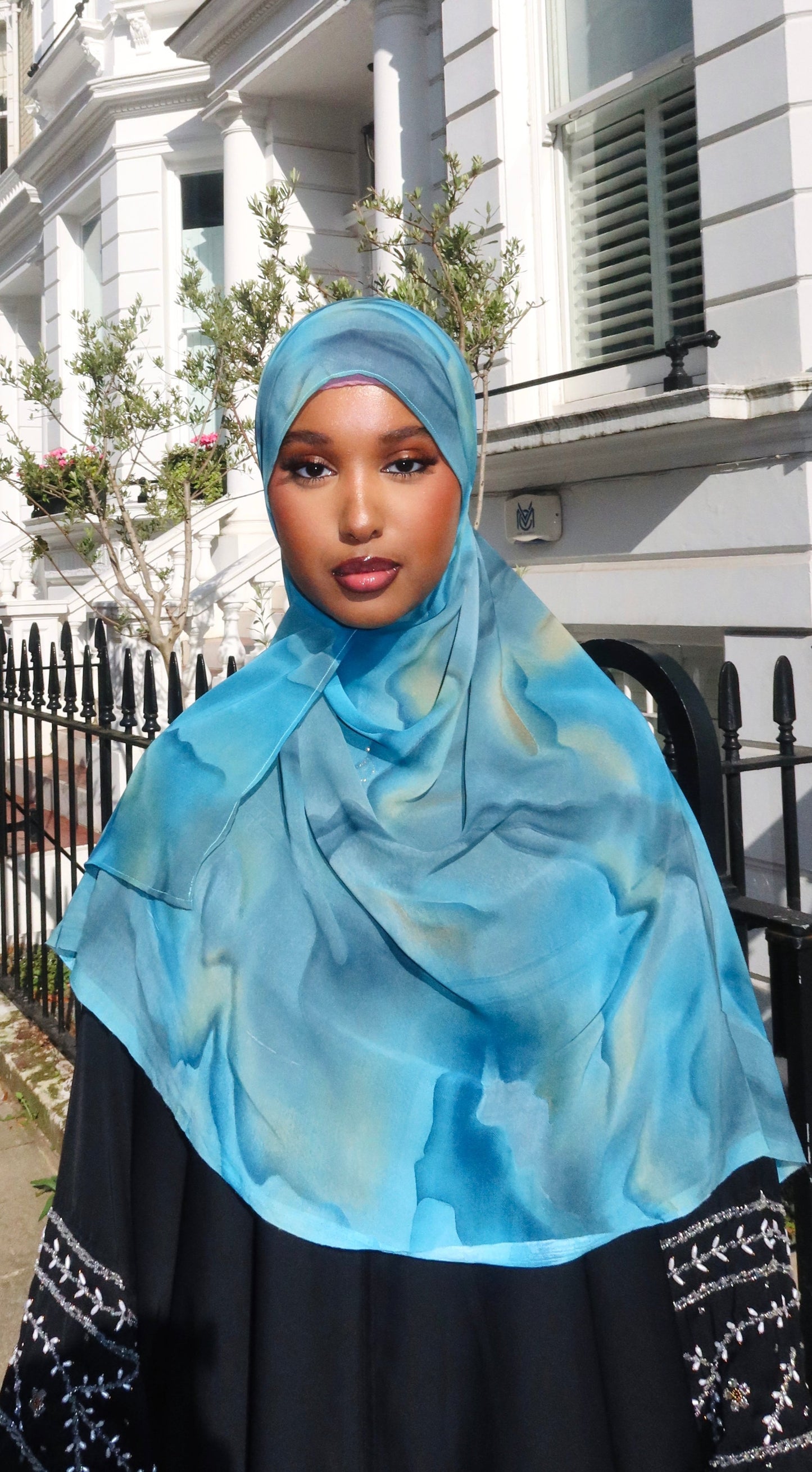 Blue Marble Premium Chiffon