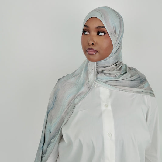 Marble Jersey Hijab